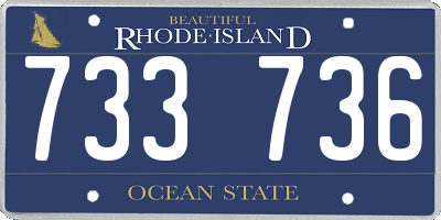 RI license plate 733736