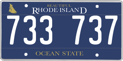 RI license plate 733737