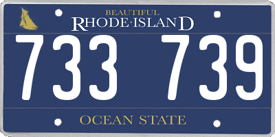 RI license plate 733739