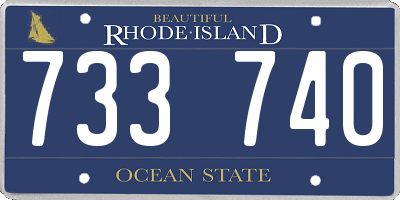 RI license plate 733740