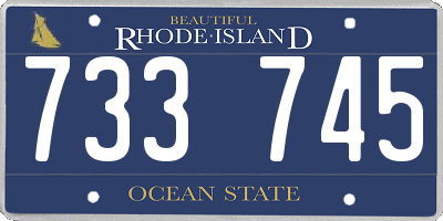 RI license plate 733745