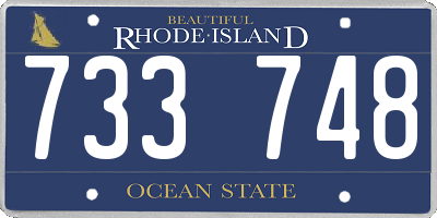 RI license plate 733748
