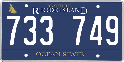 RI license plate 733749
