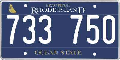 RI license plate 733750