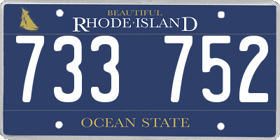 RI license plate 733752