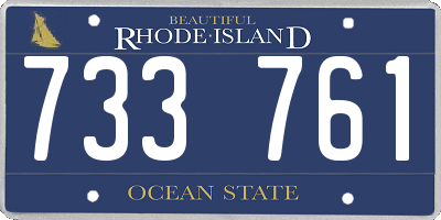 RI license plate 733761