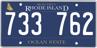 RI license plate 733762