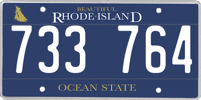 RI license plate 733764