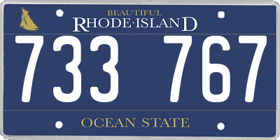 RI license plate 733767