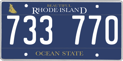 RI license plate 733770