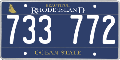 RI license plate 733772