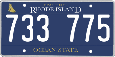 RI license plate 733775