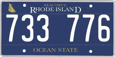 RI license plate 733776