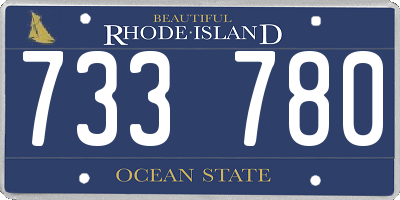 RI license plate 733780