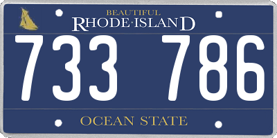 RI license plate 733786