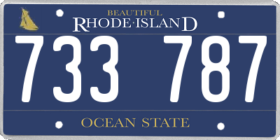RI license plate 733787