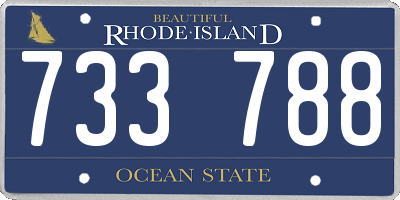 RI license plate 733788