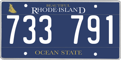 RI license plate 733791