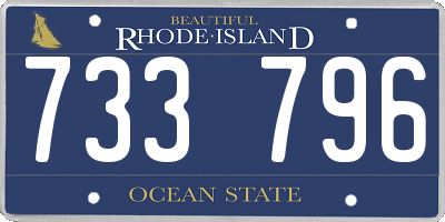 RI license plate 733796