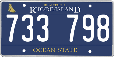 RI license plate 733798