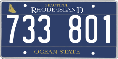 RI license plate 733801