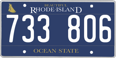 RI license plate 733806