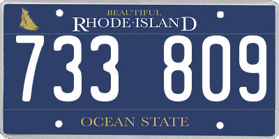 RI license plate 733809
