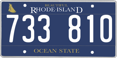 RI license plate 733810