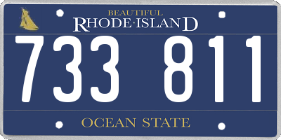 RI license plate 733811