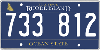 RI license plate 733812