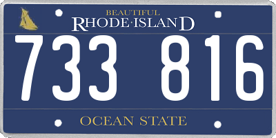 RI license plate 733816