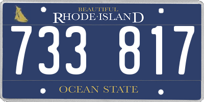 RI license plate 733817