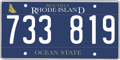 RI license plate 733819