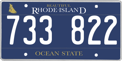 RI license plate 733822