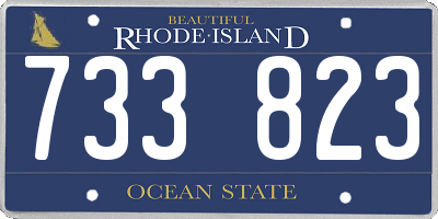 RI license plate 733823