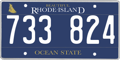 RI license plate 733824