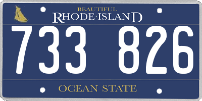 RI license plate 733826