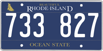 RI license plate 733827