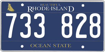 RI license plate 733828