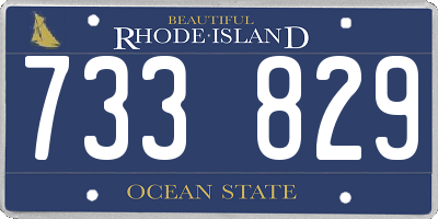 RI license plate 733829