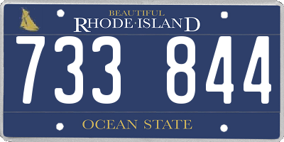 RI license plate 733844