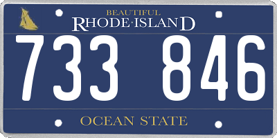RI license plate 733846