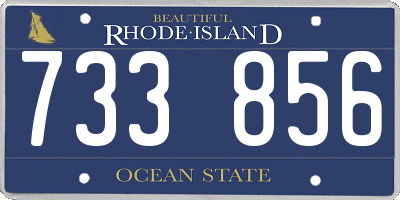 RI license plate 733856