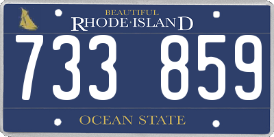 RI license plate 733859