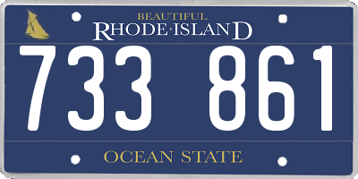 RI license plate 733861