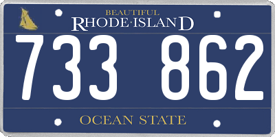 RI license plate 733862