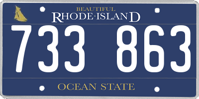 RI license plate 733863