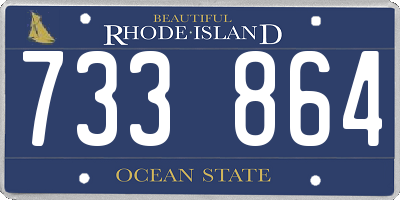 RI license plate 733864