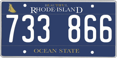 RI license plate 733866