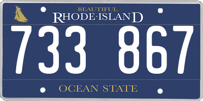 RI license plate 733867